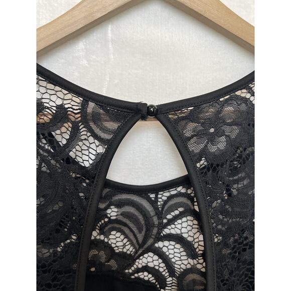 Y2K Vibe Lace Burnout Velvet Floral Mini Dress Size 1X Whimsygoth Feminine HOCO - Picture 10 of 12